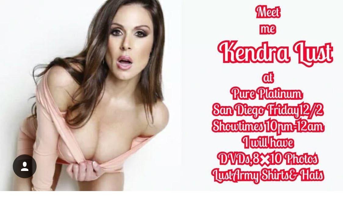 “Kendra Lust Feature Dancing in San Diego This Weekend, starts Holiday Contest”